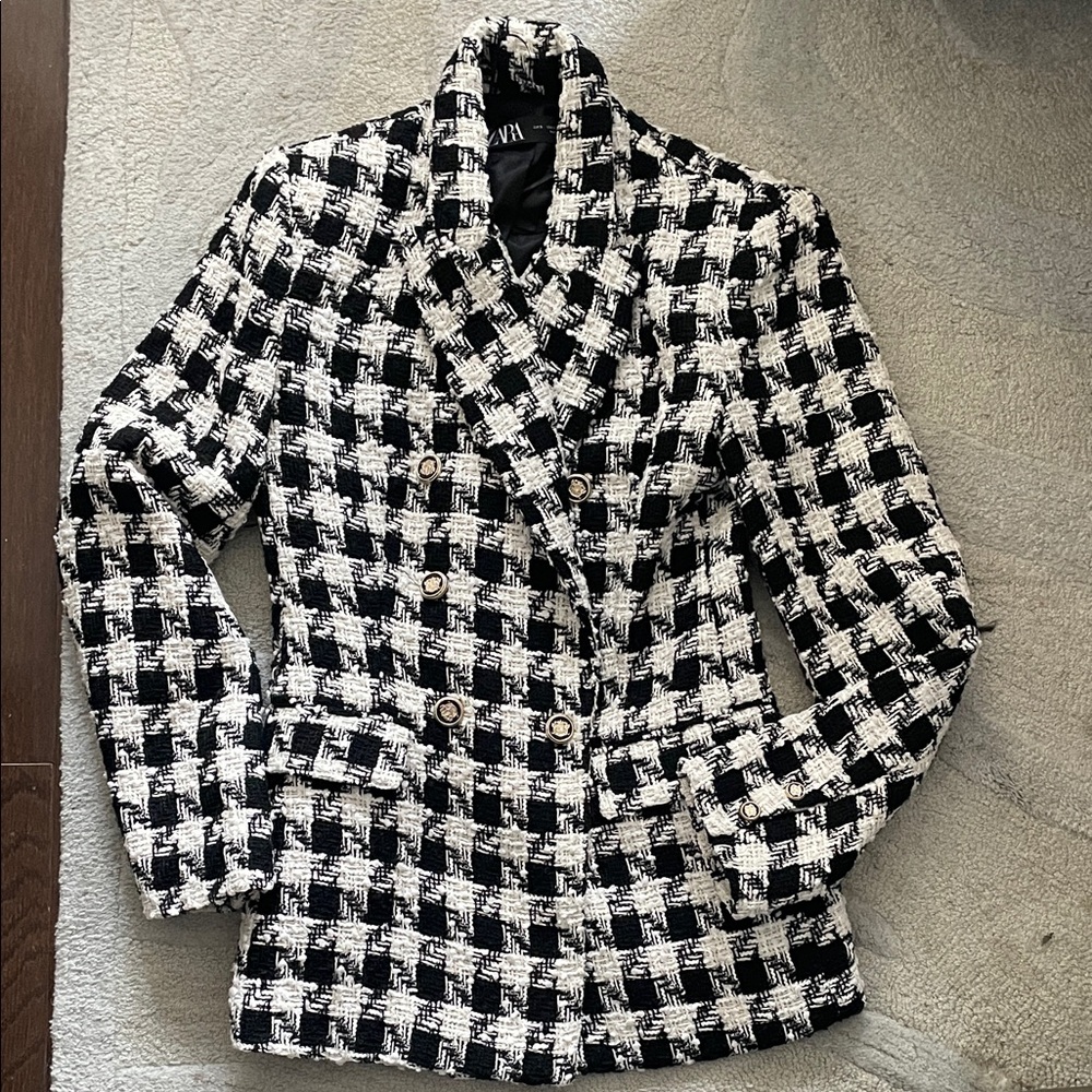 Zara Houndstooth Blazer - perfect condition